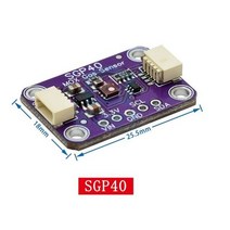 포름알데히드측정기 감지기 테스터 모니터 gy-sgp30 sgp40 sgp41 가스 센서 모듈 다중 픽셀 가스 센서 tvoceco2 공기 품질 이산화탄소 검출기, sgp40 퍼플