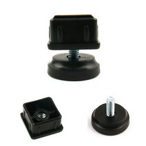 파이프캡 조절발 4개 30x30 책상다리 높이조절 받침대 학원 독서실 사무실 철물, 40X40