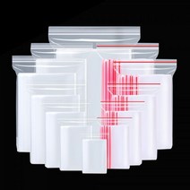 주방수납 100P 005M 두께 투명 Resealable 지퍼 폴 리 가방 플라스틱 Reclosable 보관 식품 진공 신선한 구성 kct, 24x35cm