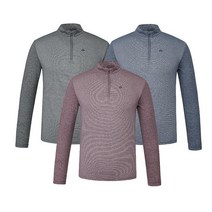 콜핑 남자 춘추용 속건기능 스트라이프패턴 긴팔 집업티셔츠KST0416M