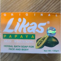 비누 파파야비누 Likas Papaya skin whitening 리카스 파파야 비누 135g worldfood