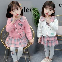까꿍맘 가을신상/ 07.헬로냥이3종 가방포함발송되세요 여아 유아 아동 공주 상하복 상하세트 자매룩