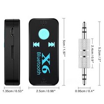 카오디오 차량 블루투스 오디오 리시버 송신기 AUX 무선차 스피커 음악 플레이어 A2dp 헤드폰 핸즈프리 35m, 한개옵션0