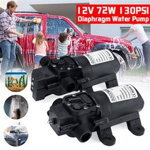 가압펌프 전기 워터 펌프 블랙 고압 다이어프램 D 12V 130PSI 6L/분 자체 프라이밍 냉각 세차 분무기, 01 Pressure