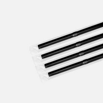 일회용 빨대 스트롱 개별포장 자바라블랙 7cm x 21cm x 500개