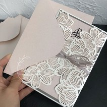 결혼식 청첩장 특별한 초대장 레이스 맞춤형 유럽 핑, 20단가 이상