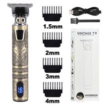 남자 이발기 멀티이미용기 트리머 2021 t9 trimer barber clipper 무선 헤어 커팅 머신 수염 면도기 electric razor men shaver, 13-상자