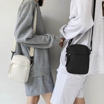 2개 세트 미니 데일리 크로스백 슬링백 휴대폰 가방 여행 학생, 카키, 블랙