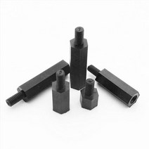M2 M2.5 M3 M4 PCB 마더보드 50 개 검정색 나일론 플라스틱 필립스 나사 볼트 암수 육각 스탠드오프 기둥 스페이서, [29] M4x25mm, [01] Male-Female