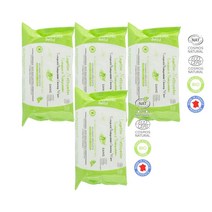 베이비 바이오 클렌징 물티슈 60매 Alphanova Bebe Lingettes, 4팩