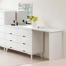 [우아미가구] 샤르망 1200 화장대 풀세트, 색상:화이트