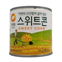 J-MALL 건강한 간식!! 청정원 신선한 스위트콘 옥수수 옥수수캔 스위트콘캔, 10캔