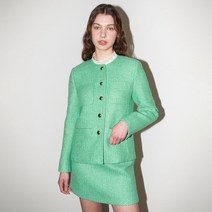 올리브데올리브 트위드 칼라리스 자켓 재킷 OW3SJ1220
