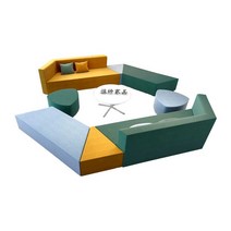 밴치형소파 소아과 모던 인테리어 손님 휴게실 체어, 세트 32 방수 얼룩방지