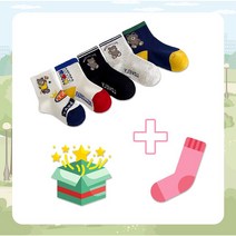 제이셀 SS153 유아여아아동 러블리베어 아동양말 5켤레 세트 + 랜덤 1켤레