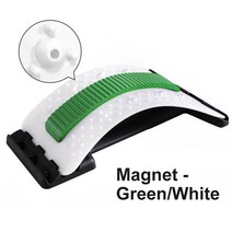 필라테스기구 스파인코렉터 요가기구 필라테그홈트멀티 레벨 조절 식 마사지 백 들것 피트니스 운동 트레이, 13 Magnet Green White