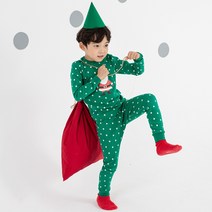 찌니야 크리스마스 산타코코 30수9부 실내복 유아동내의