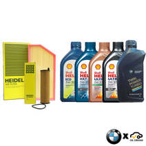 BMW 520i 엔진오일 세트, [F10] 520i (N20), 쉘 울트라 0W30 5L 엔진오일, 오일필터 + 에어크리너필터, 5000ml