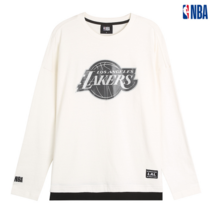 엔비에이 유니 NBA팀 로고 전사 레이어드 맨투맨 (N201TS060P)
