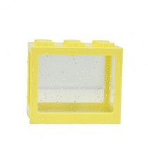 거북이어항 깨진 플라스틱 물고기 수족관 그릇 액세서리 해초 공, Yellow