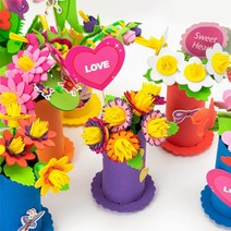 EVA 꽃화분 만들기 8종 만들기 / 어린이집 유아 초등 집콕놀이 DIY, 연꽃