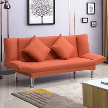편안한 대기실 소형 업소용쇼파 코너 카페 엔틱 병원 붙박이 미용실 노래방, 3-4인승(1.8m), 오렌지