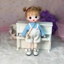 무속성 솜 아이돌인형 옷 장식 악세사리 소품 관절인형 17cm 미니 귀여운 bjd 패션 의류 정장 공주 메이크업 관절 이동식 비비 reborn 액세서리 16cm 18 소녀, 1-전체 인형, v