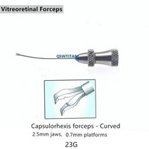 속눈썹테이프 Capsulorhexis 핀셋 탈착식 헤드 티타늄, Capsulorhexis -C 23G