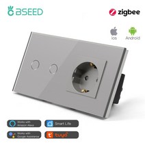 세라믹사이딩 메탈사이닝 아트월 Bseed-Zigbee 벽 터치 스위치 1/2/3 갱 단방향 EU 표준 조명 터치 스위치, 06 Grey 2 Gang_01 EU 표준, 06 Grey 2 Gang_01 EU 표준