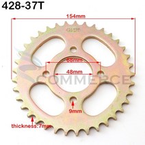 자전거 스프로킷 오토바이 스프라켓 37 tooth 48mm rear chain sprocket 428-37t 428-37t for diy karting atv quad pit