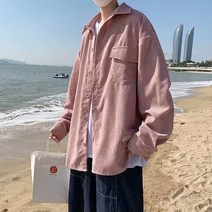 검정색긴팔셔츠 카고 남자 트렌드 솔리드 무지 2023 봄가을 박시코트 W4530P36 4993475717