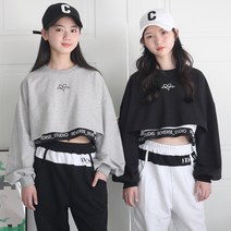 키키다이어리 주니어 크롭티 여아 티셔츠 민소매 레이어드 이중 크롭티 초등 여아옷 봄신상