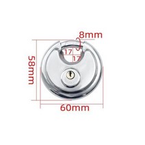 까마느 강철 열쇠 잠금 자물쇠 캐리어 자전거 다용도 잠금장치, 1개