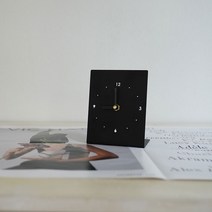 잇다이가 아이언 클락 디자인 철제 탁상시계, 블랙