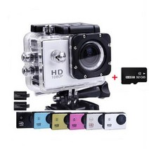 32GB 메모리 카드 액션 다이빙 30M 방수 1080P 풀 HD 헬멧 카메라 수중 스포츠 카메라 스포츠 DV 2x 배터, 04 분홍색