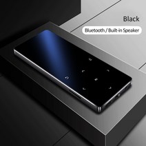 블루투스 MP3 레트로 감성 블루투스 스피커 터치 키 내장 redant mp3 플레이어 8gb 16gb hifi 금속 미니 휴대용 워크맨 라디오 fm 녹음, 검은색, 40GB