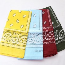 미스21 이로미 페이즐리 손수건 반다나 머리띠 헤어밴드 4개 세트 (hb1730)