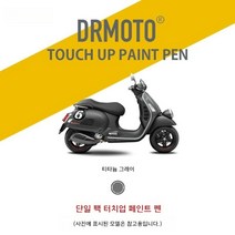 Vespa 베스파 GTS300 쉘 스크래치 수리 페인트 터치업 펜 스크래치매니큐어, 티타늄 그레이(티타늄-철 매트 그레이)