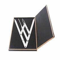 Dr.Pedi 눈썹 골든 비율 캘리퍼 스텐실 유연한 팔 포함 마이크로블레이드 영구 메이크업 재사용 가능한 DIY 타투 눈금자 측정 대칭 도구 접이식 실버 2피스 세트