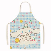 산리오 앞치마 마이멜로디 주방 헬로키티 캐릭터 쿠로미 279919 Kawaii Sanriod Apron Cinnamoroll 만화 귀여운 성인 방오 민소매 앞치마 작업복 요리 베, 5