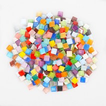 혼합 모자이크 타일 1kg 크리스탈 유리 공예 diy 어린이 만들기 재료 도매 믹스
