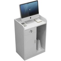 안내데스크 카운터 테이블 미용실 카페 식당 포스기, 화이트 80x38x90cm