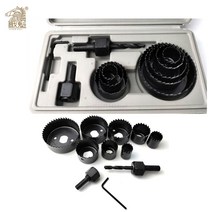 코너드릴 무선 충전 임팩트 전동 틈새 3-16pcs 목공 구멍 톱 세트 드릴 비트 탄소강 19-127mm 구멍 커터 석고 보드 천장 나무 구멍 톱 키트 세트, 16개