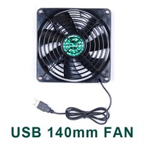 USB 140mm 팬 쿨러 쿨링팬 냉각팬 방열팬 팬그릴부착