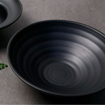 블랙 멜라민 면기 라면 그릇 대접, 토기볼 1호(DS-6600)