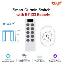 스마트로라 자전거로라 평로라 평로라안전바 고정로라 스마트평로라 자전거로라방16a Tuya 스마트 커튼 스, 04 RF433-Controller-W