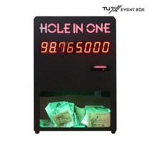 스크린골프 홀인원적립기 투엑스 홀인원상금함 이벤트박스 상금자동적립기 고급 철제 인테리어 조명효과, 홀인원적립함
