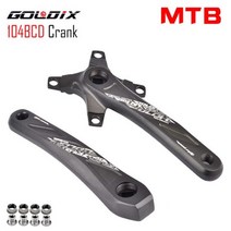 자전거 크랭크암 GOLDIX 자전거 크랭크 스퀘어 홀 스프로킷 104BCD 170mm 블랙 라운드 타원형 32/34/36/38/, 01 Crank_02 175mm