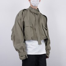남자 레이어드 야상 자켓 크롭 숏 퍼티그 마운틴 오버핏 봄 밀리터리 필드 헌팅 자켓
