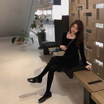 실크 원피스 홍콩무드 클래식 CHIC 2022 년 보이핏 볼륨 디자인 프렌치 헵번 바람꽃 카라 꽃잎 벨벳 3731388439